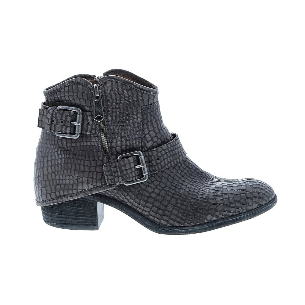 Donald J. Pliner Textured snakeskin silver and black Ankle Boots